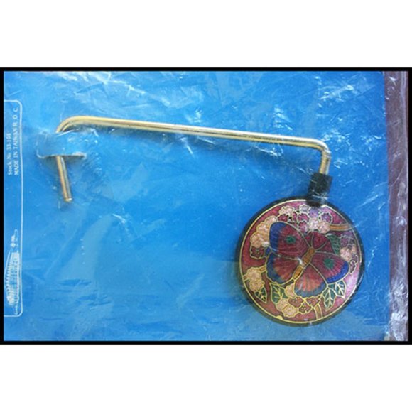 vintage House of Lloyd Cloisonne metal handbag holder w/rare butterfly design - Picture 2 of 2